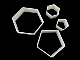 Set 4 cortantes hexagonales para pelota 